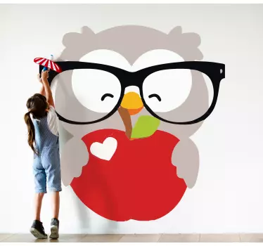 Naljepnica za djecu sova s naočalama - TenStickers