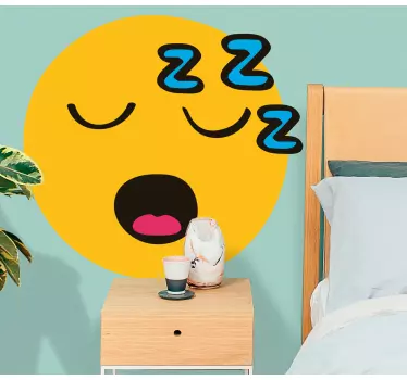 Naljepnica za djecu spavajuće emoji lice - TenStickers