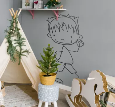 Naljepnica za djecu sretna dječja figura - TenStickers