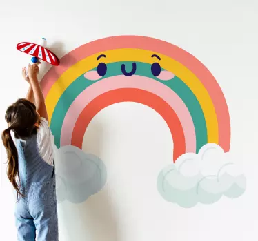 Naljepnica za djecu sretna duga umjetnost - TenStickers