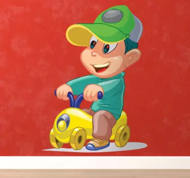 Naljepnica za djecu sretno dijete na vožnji - TenStickers