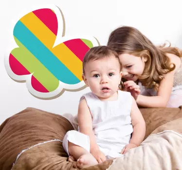 Naljepnica za djecu u obliku šarene leptirice - TenStickers