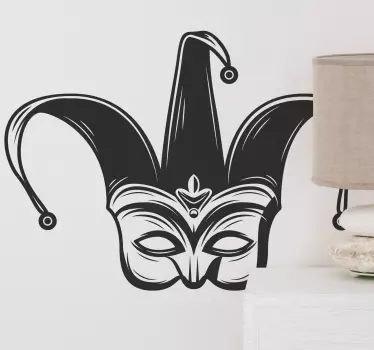 Naljepnica za djecu umjetničko djelo maske šaljivdžije - TenStickers