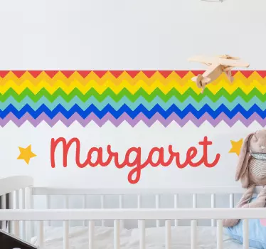 Naljepnica za djecu uzorak duge cik-cak - TenStickers