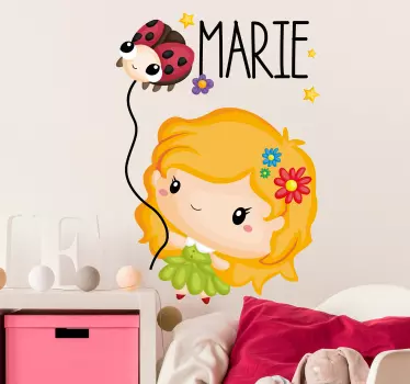 Naljepnica za djecu vesela djevojka balansira - TenStickers