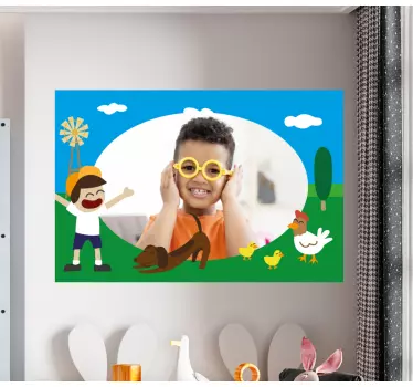 Naljepnica za djecu vesela scena s farmom - TenStickers
