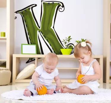 Naljepnica za djecu vesela slova k - TenStickers