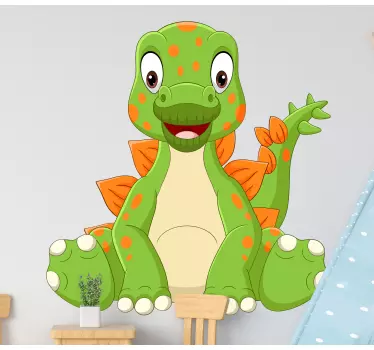 Naljepnica za djecu veseli crtani dinosaur - TenStickers
