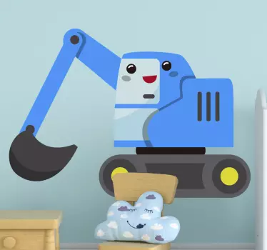 Naljepnica za djecu veseli lik bagera - TenStickers