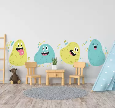 Naljepnica za djecu veseli likovi blobova - TenStickers