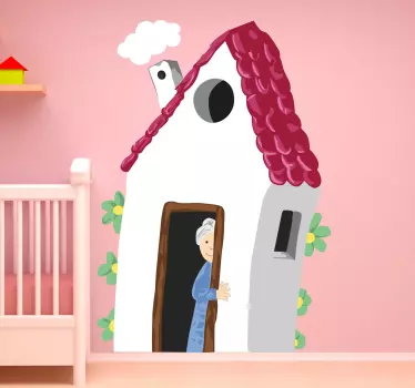 Naljepnica za djecu veseli ulaz u kuću - TenStickers