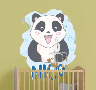 Naljepnica za djecu veselo lice pande - TenStickers
