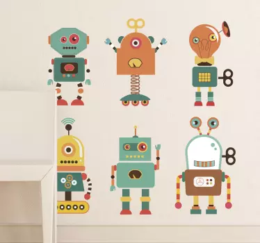 Naljepnica za djecu zabavne robote - TenStickers