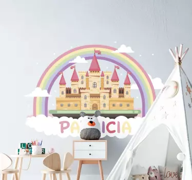 Naljepnica za personalizirani fantasy castle crtani zid - TenStickers