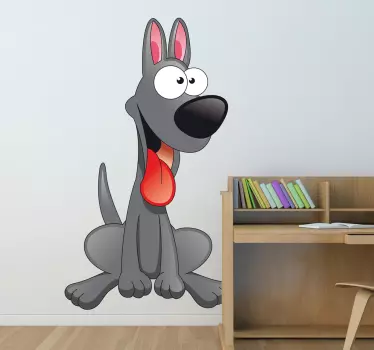 Naljepnica za sive pseće zidove - TenStickers