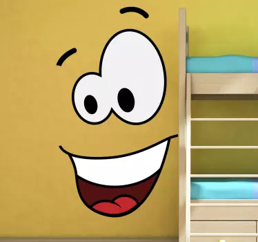 Naljepnica za sretno lice na zidu - TenStickers
