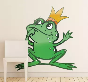 Naljepnica za zid dječje kraljice žaba - TenStickers