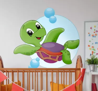 Naljepnica za zid dječjeg kornjača - TenStickers