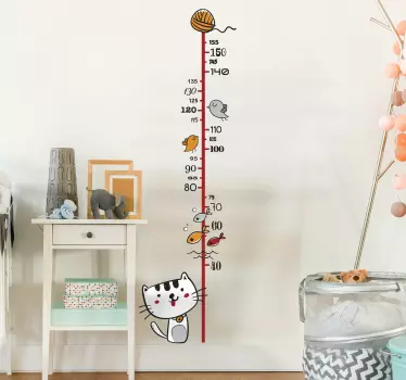 Naljepnica za zid simpatične mačke visine - TenStickers