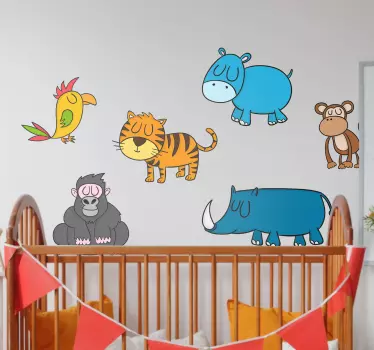 Naljepnica za zid spavaće životinje - TenStickers