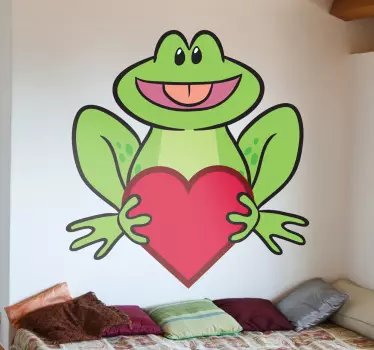 Naljepnica zaljubljene žablje zidove - TenStickers