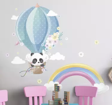 Naljepnica zid na životinjama na laticama tone balona - TenStickers