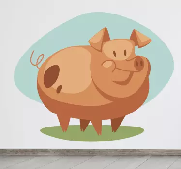 Naljepnica zid svinjskog svinja - TenStickers
