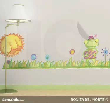 Naljepnica zida žaba koja hoda - TenStickers