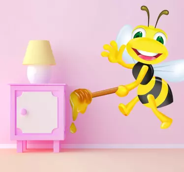 Naljepnica zidne pčele meda - TenStickers