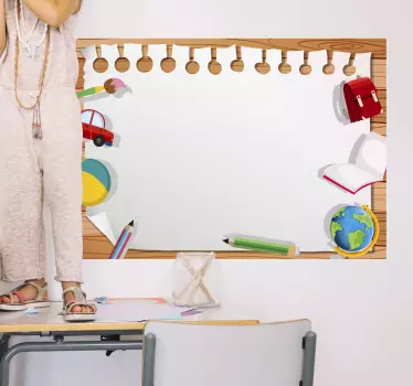 Naljepnica zidne škole na bijeloj ploči - TenStickers