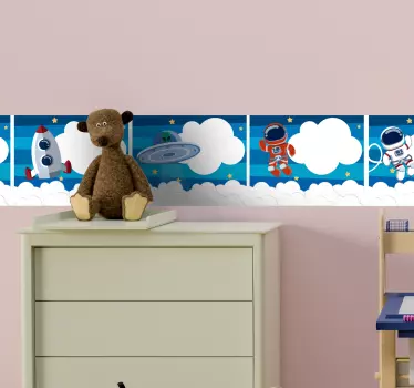 Naljepnica zidne svemirske granice - TenStickers