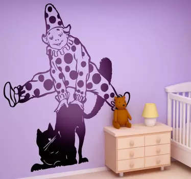 Naljepnica zidni klaun skače - TenStickers
