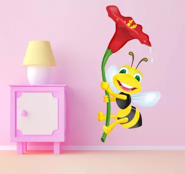 Naljepnica zidova pčele za cvijeće - TenStickers