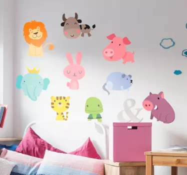 Naljepnica zidova raznih crtanih filmova za djecu - TenStickers