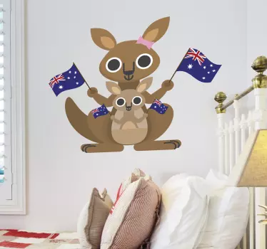 Naljepnica zidova za djecu kengur - TenStickers