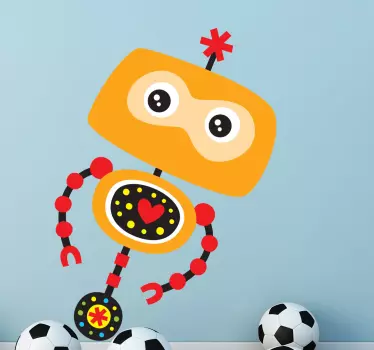 Naljepnica žuta robota za djecu - TenStickers
