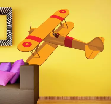 Naljepnica žutog aviona - TenStickers