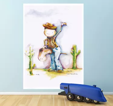Naljepnica za djecu kaubojski lik - TenStickers