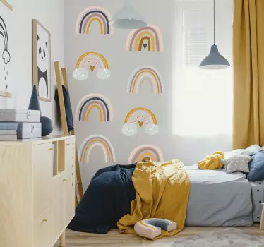 Naljepnice za zid dječje sobe boho duge - TenStickers