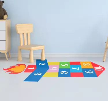 Naljepnice za zid od rakete hopscotch - TenStickers