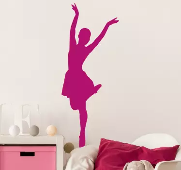 Naljepnice životinje silueta baletnog izvođača - TenStickers