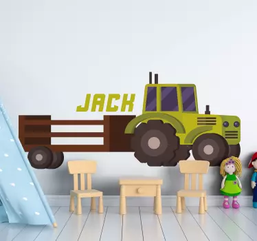 Naziv u naljepnici igračke za traktor prikolice - TenStickers
