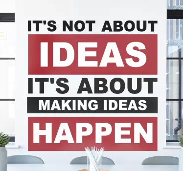 Ne radi se o naljepnici s inspirativnim citatima za ideje - TenStickers