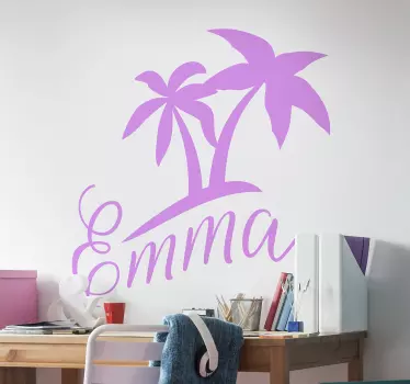 Palma s imenom naljepnica zida stabla - TenStickers