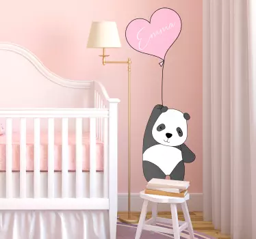 Panda s naljepnicom prilagođenom balonu - TenStickers