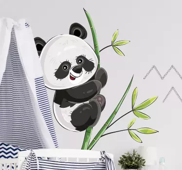 Penjanje panda ilustracija zidna naljepnica - TenStickers