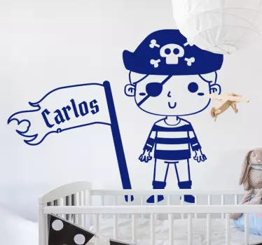 Personalizirajuća gusarska nautička naljepnica - TenStickers