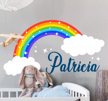 Personalizirana naljepnica za dječje svjetlucave duge - TenStickers