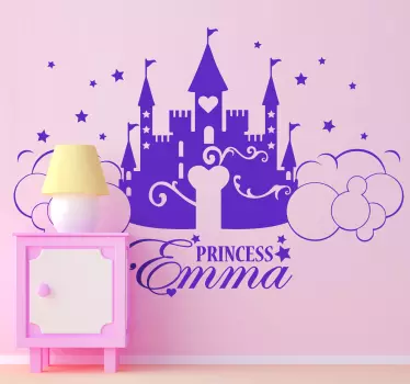 Personalizirana naljepnica zida princeze - TenStickers