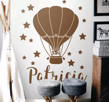 Personalizirane zvijezde i ballon prilagođena naljepnica - TenStickers